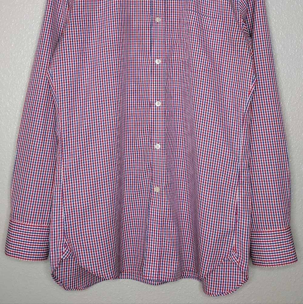 J. Crew 80's 2-Ply Wrinkle Free Checkered Casual Button Down Shirt Sz M